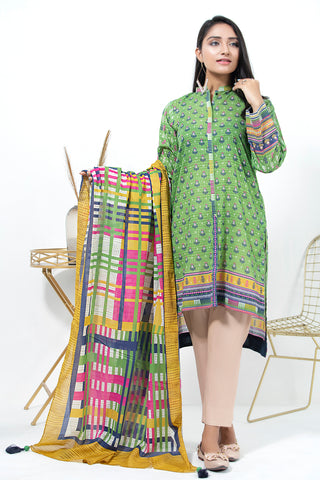 2 Piece Unstitched Printed Lawn