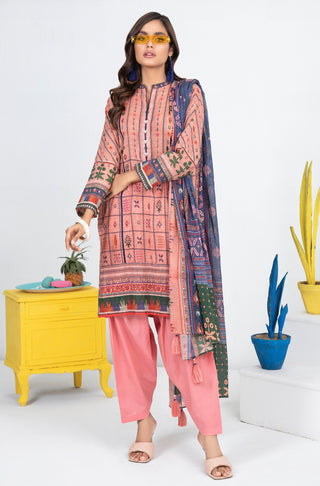 3 Piece Unstitched Printed Lawn