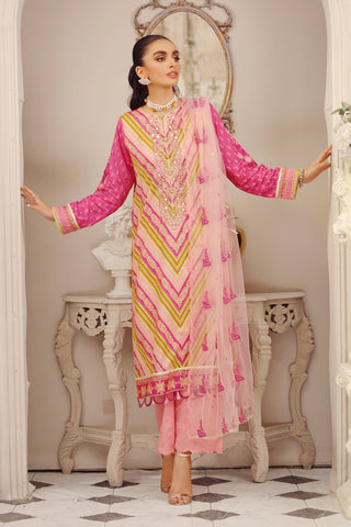 03 piece Unstitched Embroidered Lawn