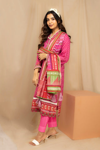 3 piece unstitched Komal Printed Lawn